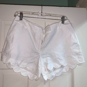 White J Crew Linen Shorts